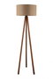Opviq Lámpara de Pie de Madera Beige y Nogal